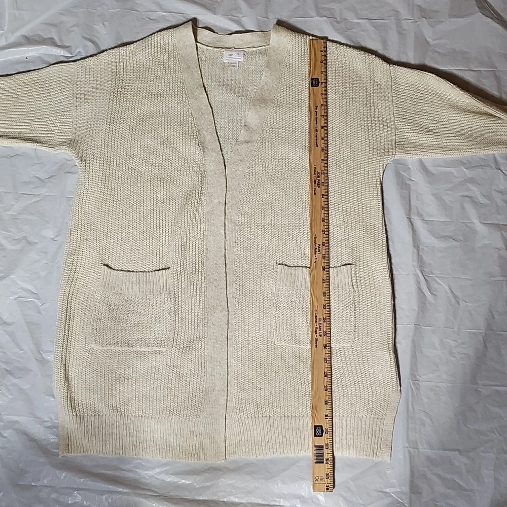 Auden Women's Open Front Sweater Robe with Pockets XL/XXL Oatmeal New - Picture 9 of 14